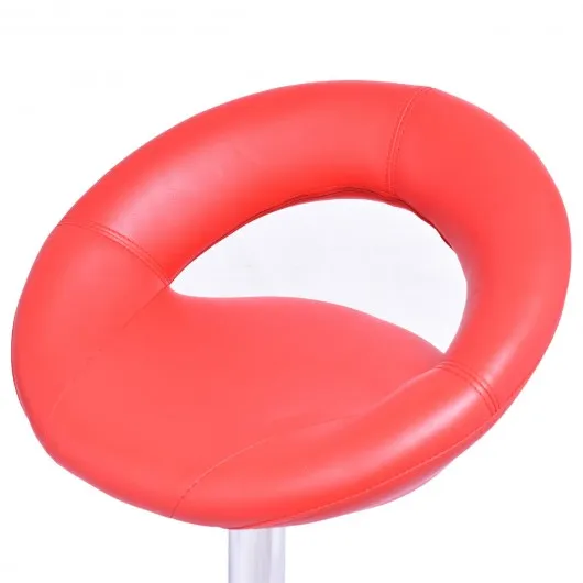 1 PC Modern Leather Bar Stool Hydraulic Swivel Dinning Chair Pub Barstools-Red