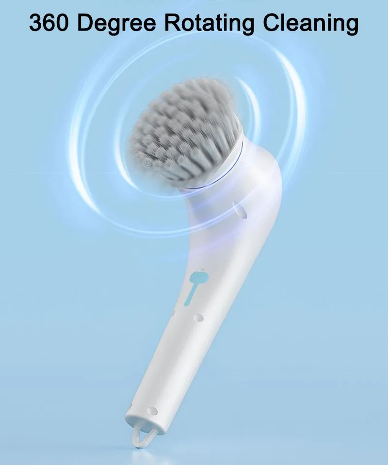 5-In-1 Multifunctional Electric Cleaning Brush Usb Charging Bathroom Wash Kitchen Cleaning Brush Tool Dishwashing Bathroom Brush