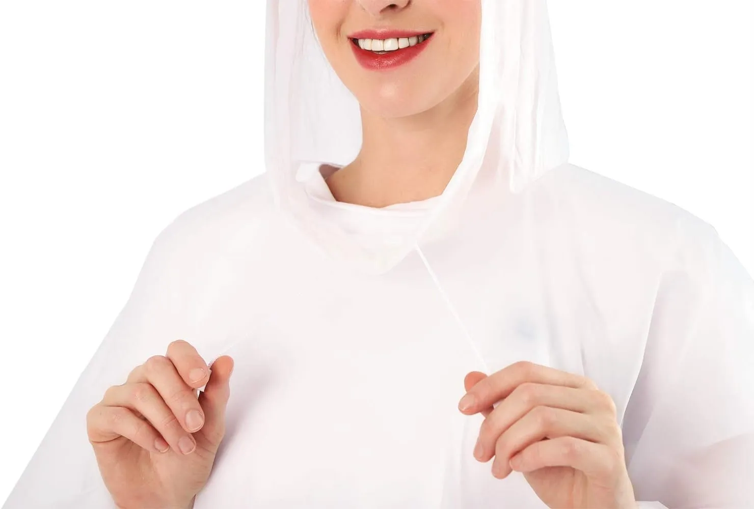 ANTVEE Reusable Rain Ponchos for Adult 2 Pack for Women and Men with Drawstring Hood