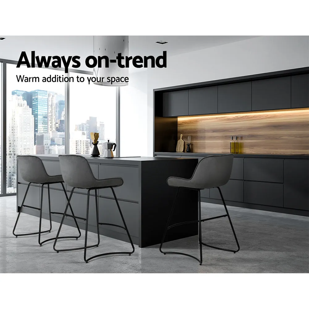 Bar Stools Kitchen Stool Chairs Chair Velvet Barstool Barstools Grey
