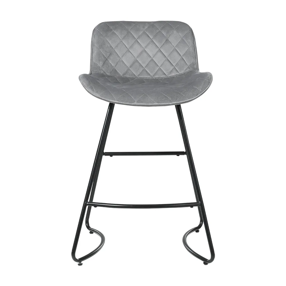 Bar Stools Kitchen Stool Chairs Chair Velvet Barstool Barstools Grey