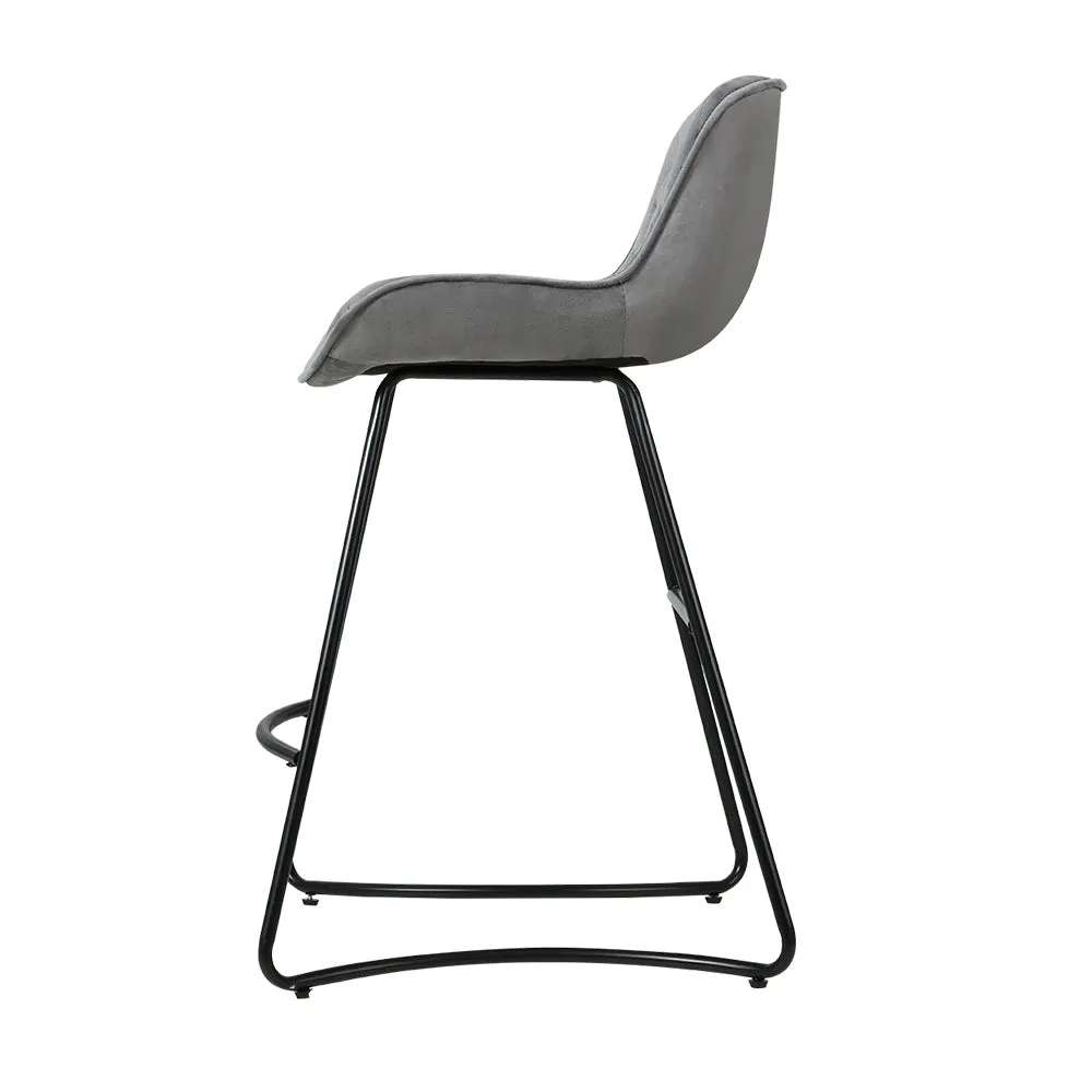 Bar Stools Kitchen Stool Chairs Chair Velvet Barstool Barstools Grey