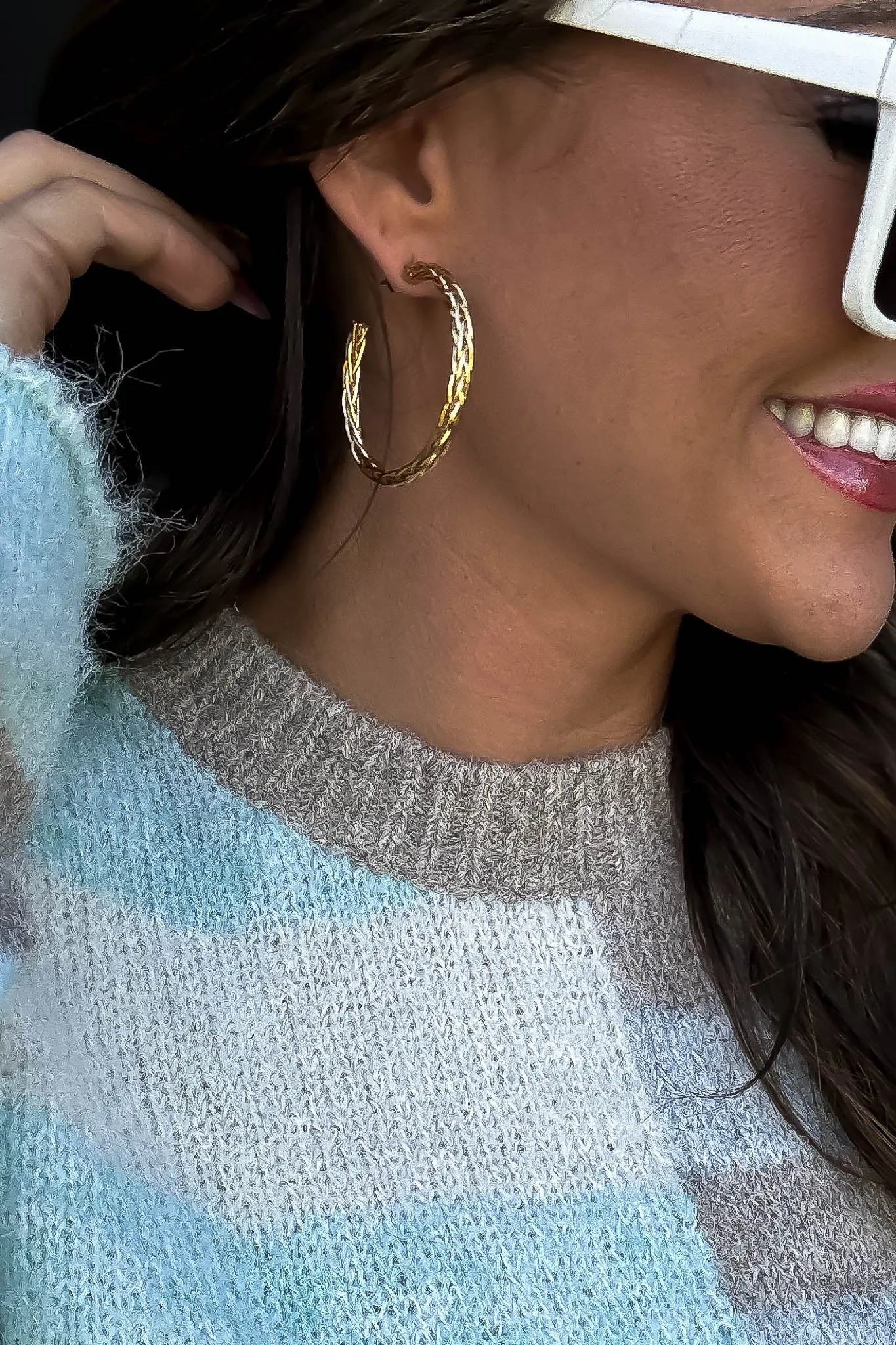 Braided Gold Hoop
