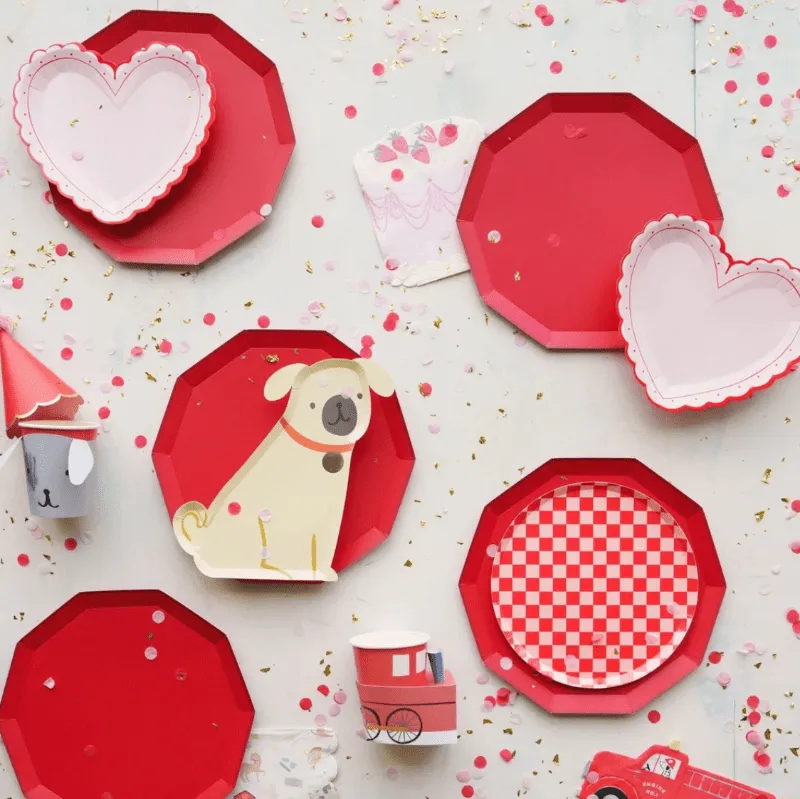 Cherry Red Dinner Plates