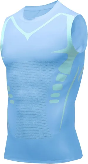 Compression Shirt Men Slimming Body Shaper Vest Crewneck Workout Shirts Tummy Control Undershirts