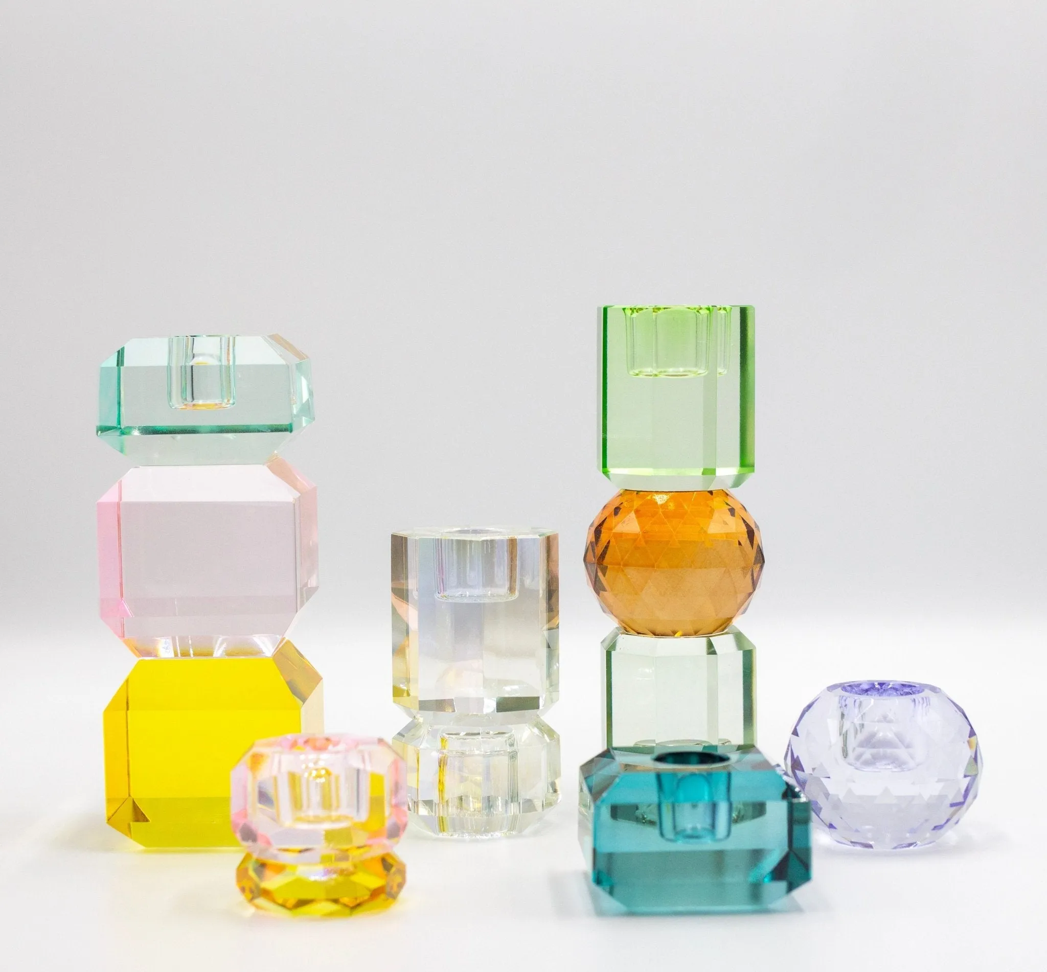 Crystal Cube Candle Holder