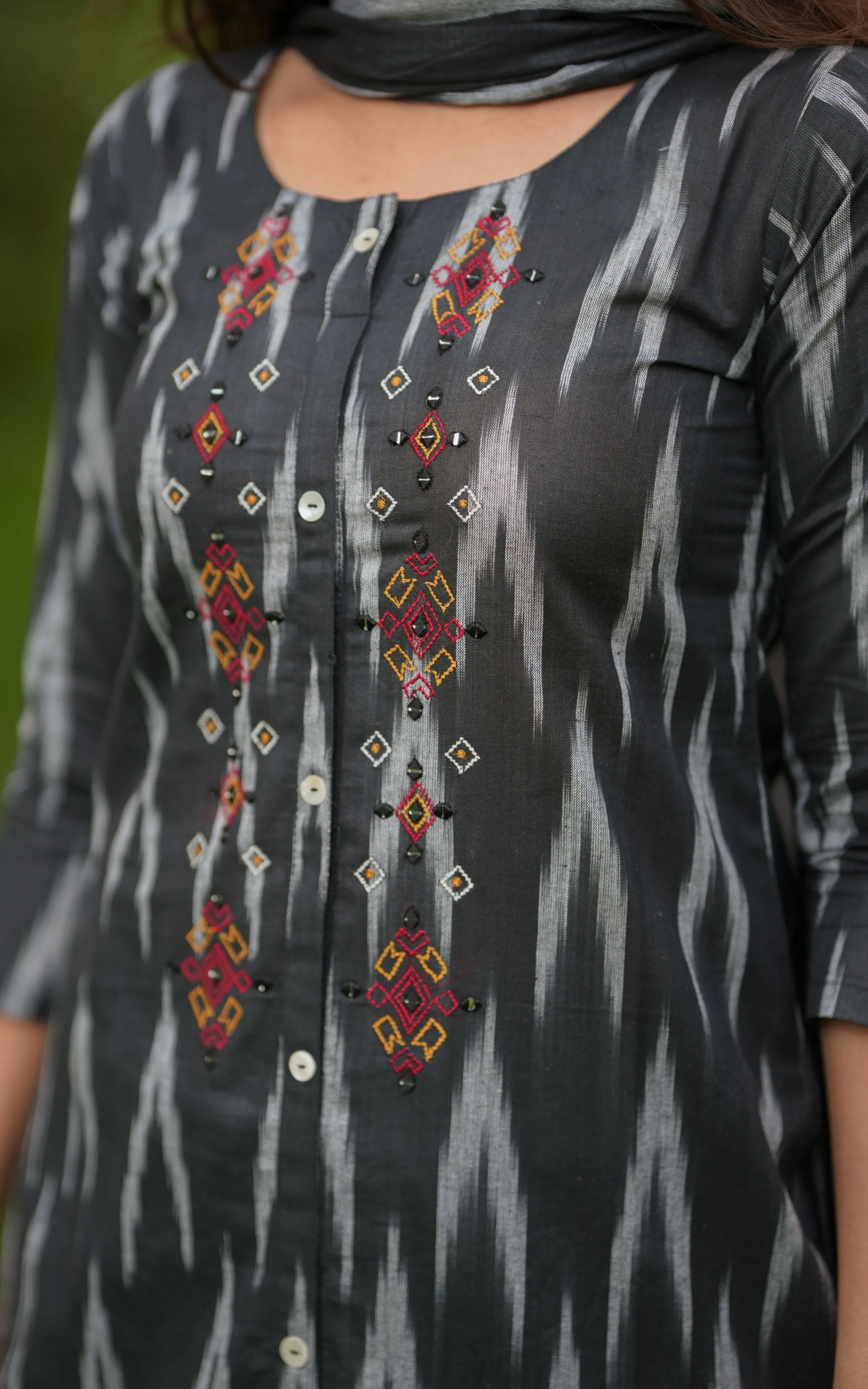 Dhujitha Black (Kurti Pant Dupatta)
