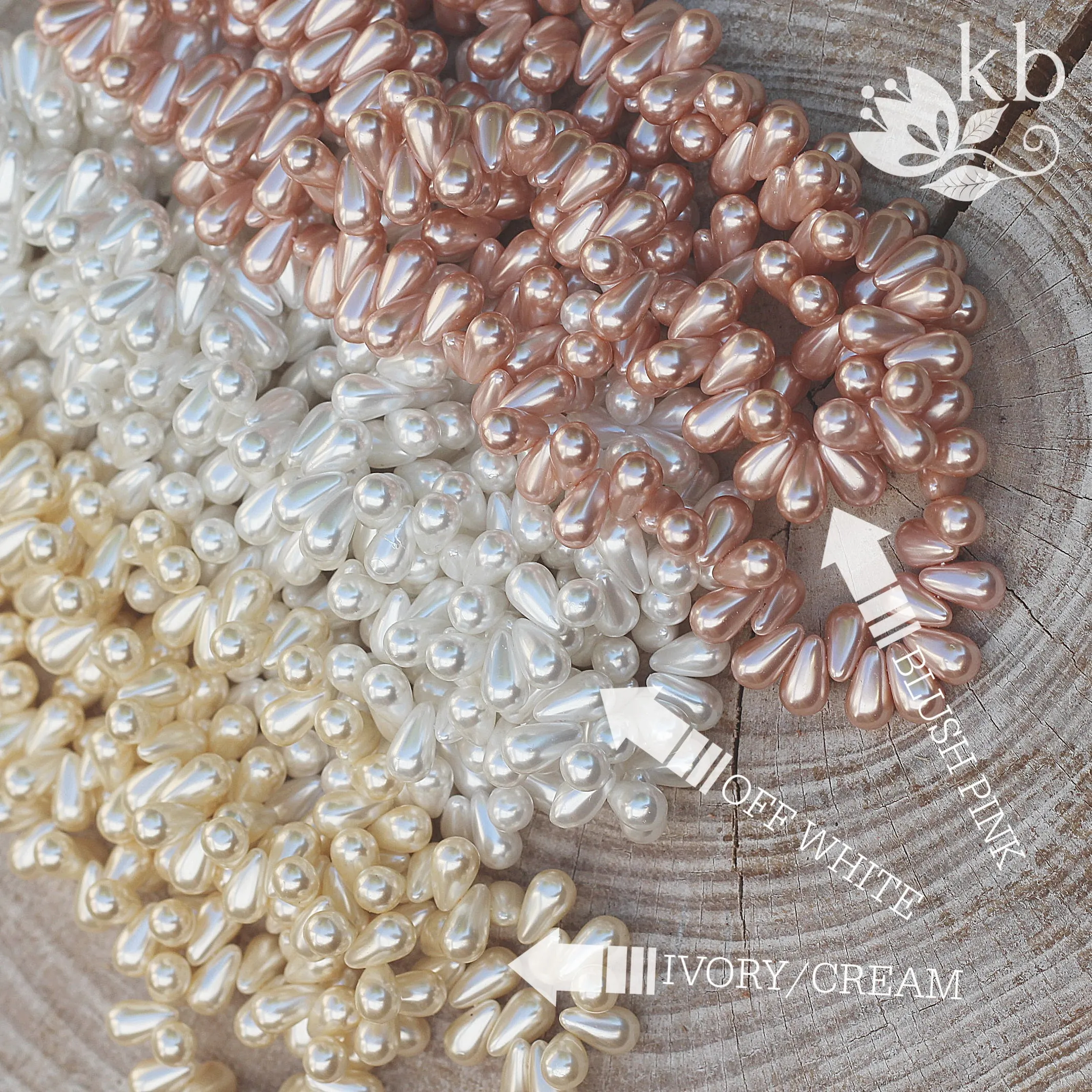 Lelani pearl bracelet available in 3 pearl colors - Silver, gold or rose gold finish options