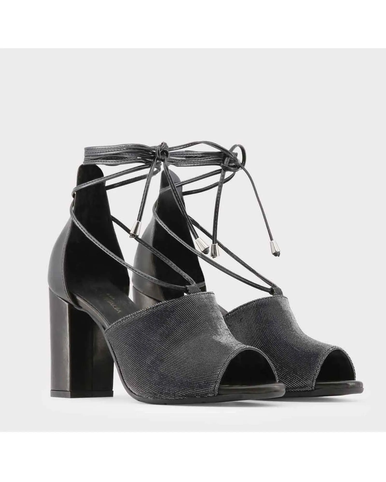 Made In Italia Lace Up Heel Gold Women's Pumps