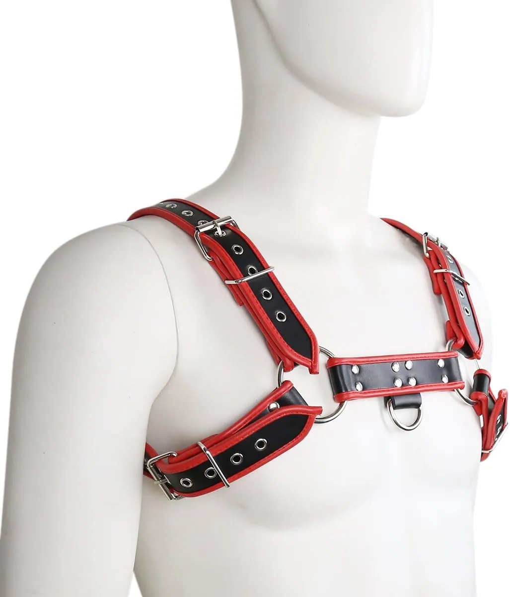Men's Faux Leather Body Chest Harness Belt Shoulder Cage Belt Party Costume