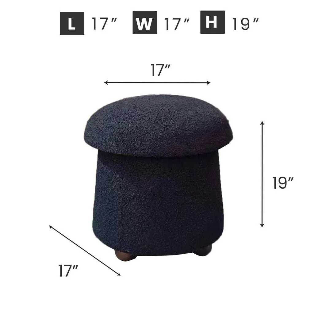 Mushroom Stool in Black