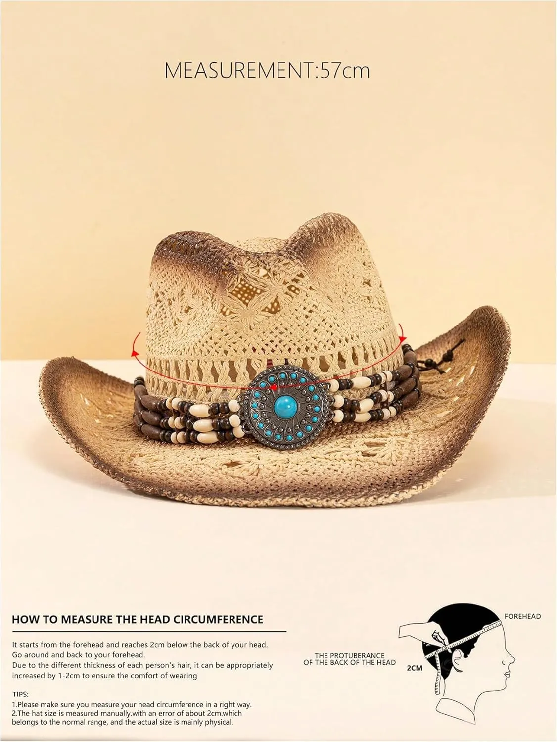 QWINEE Western Straw Cowboy Hat Cowgirl Hats Hollow Out Summer Beach Sun Hat for Women Men