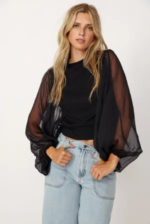 SALE - Amie Balloon Sleeve Top