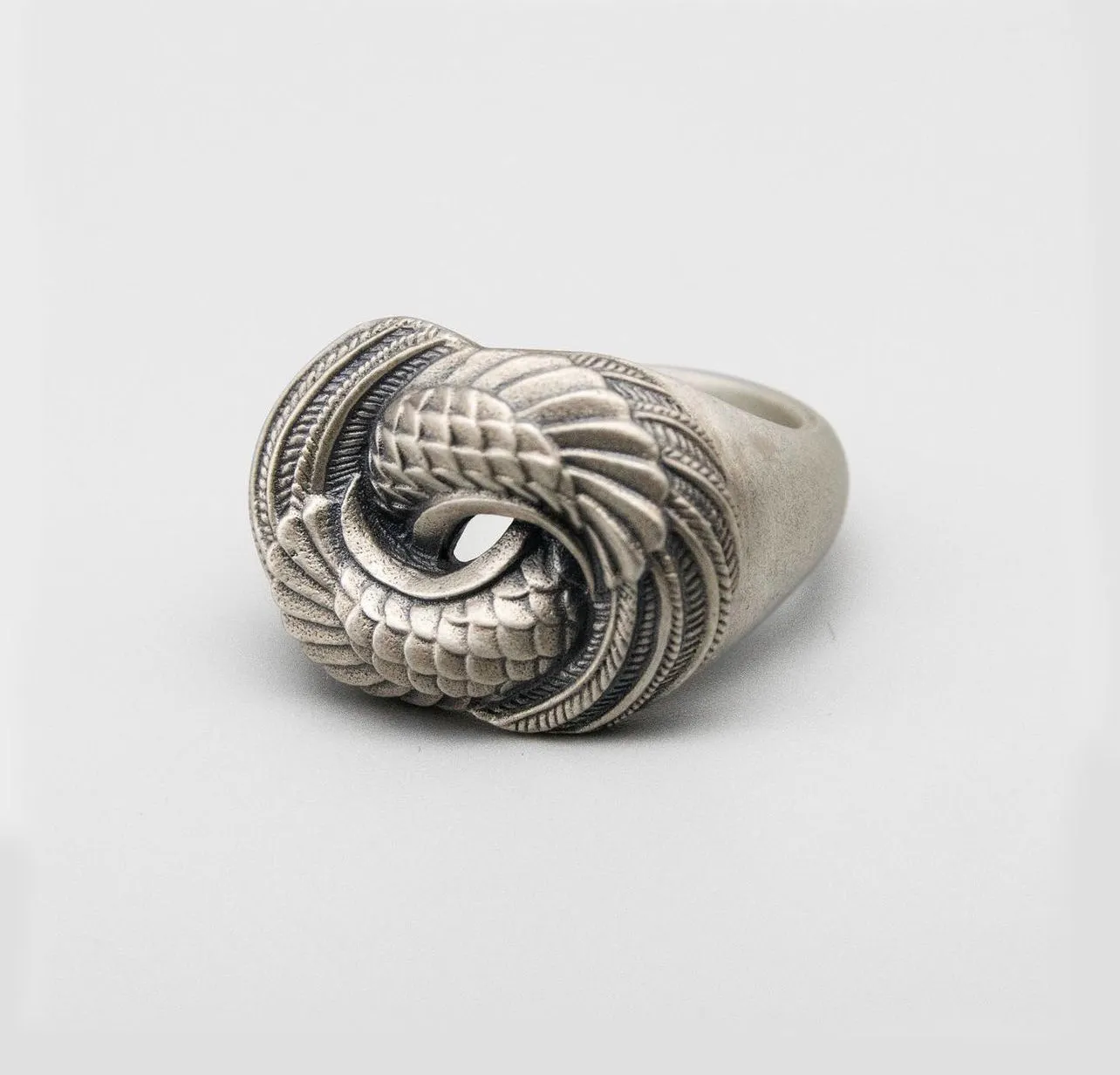 Silver Koi Fish Tail Ring