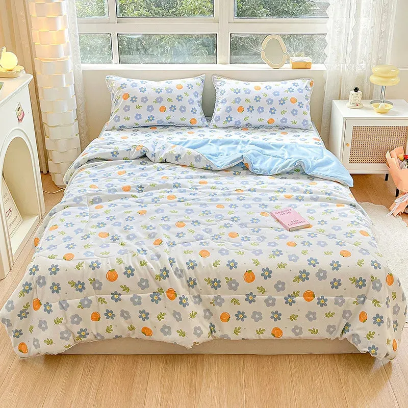 SINOTAO  -  Cute Dinosaur Quilts Summer Spring Breathable Polyester Cotton Twin Full Size Bed Blanket Soft Thin Boys Girls Home Textile